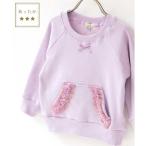 ショッピングモコモコ SALE! (80〜130cm)　panpantutu(パンパンチュチュ)　もこもこフリルスエットトップ/ラベンダー