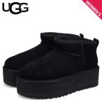 訳あり アグ UGG クラシック ウルトラ ミニ プラットフォーム ムートンブーツ レディース 厚底 ブラック 黒 1135092 返品不可