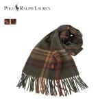 POLO RALPH LAUREN ポロ ラルフローレン マフラー スカーフ チェック メンズ レディース オリーブ ブラウン PC0762