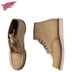 RED レッドウィング WING ブーツ SHOES 6インチ クラシック モック メンズ 本革 Dワイズ 6-INCH CLASSIC ベージュ MOC 8833