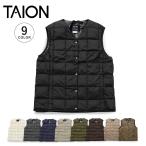 タイオン TAION インナーダウン ベスト ジレ アウター ベーシック Vネックボタン レディース BASIC V-NECK BUTTON TAION-W001