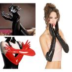 エナメル光沢手袋 コスプレグッズ バニーガール服 レースクイーン 仮装 イベントグッズ コスチュームグッズ　道具