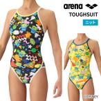 arena 競泳水着 レディース トレーニング水着 タフスーツ TOUGHSUIT ワンピース オープンバック S-LLサイズ AS6FWM53L トイストーリー ディズニー