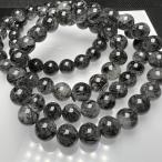 ブラックルチルクォーツ 8ｍｍ 1連分 ブレスレット２本セット 天然石　
