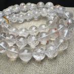 ショッピング天然石 キラキラ 虹入り ハーキマーダイヤモンド  ライモナイトイン 10mm 1連分 ブレスレット2本セット 天然石