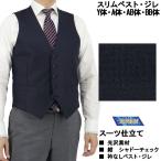 【サイズ交換ＯＫ・返品不可】 ジレ ベスト 紺 ネイビー シャドーチェック 光沢素材 オッドベスト 1IFA67-31