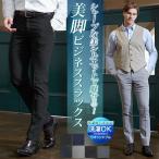 スラックス スリム メンズ ノータック ローライズ ウォッシャブル 春夏秋冬 オールシーズン 洗える パンツ  メール便送料無料