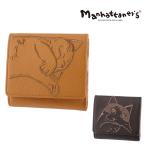 ショッピングマンハッタナーズ マンハッタナーズ 財布 二つ折り財布 折財布 本革 manhattaner's フィグパース 外ボックス小銭2つ折り財布 0751810 レディース