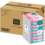 (ケース販売)ティッシュペーパー Hello まとめ買い ハロー ソフトパックティシュ 300枚(150組)×16個パック×6個 5215-case