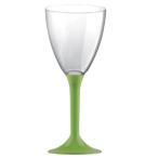 【プラスチックグラス】ワイングラス・グリーン 6個入（G08532）★送料￥1,100-申し受けます