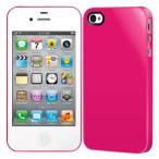 スマホケース カバー iPhone4 4s SwitchEasy ピンク レッド 赤 ジャケット ポリカーボネート 帯電防止加工スクリーン保護フィルム イヤホンジャックプロテクター