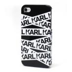 ショッピングiPhone4 スマホケース カバー iPhone 4s 4 CG Mobile Karl Lagerfeld Ribbon Collection ブラック 黒 ジャケット ポリカーボネート Hard Black