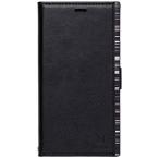  ликвидация запасов Natural design iPhone11Pro (5.8 дюймовый ) блокнот type кейс акцент окантовка черный PU кожа с ремешком . подставка функция 