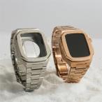 apple watch バンド 一体化 おしゃれ apple watch 4 5 6 7 se ビジネス 44mm 45mm 高級感 アップルウォッチ バンド シンプル
