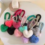 スマホストラップ 手首 韓国 おしゃれ 大人可愛 もこもこ スマホ ストラップ 手首 落下防止 ハンドストラップ スマホショルダーストラップ 携帯ストラップ