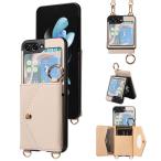 galaxy z flip6 ケース ショルダー galaxy フリップ5 ケース カード収納 ミラー付き galaxy z flip4 ケース リング 落下防止 galaxy折りたたみ携帯ケース