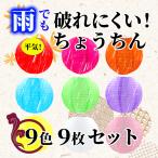 提灯 ナイロン提灯防水 ちょうちん 透かし 10cm 15cm 20cm ネオンカラー 9色 合計9個セット 飾り付け ランタン お祭り 紙提灯