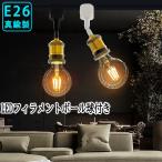 ダクトレール用スポットライト 真鍮製 LEDフィラメントボール電球付き 黒白2色 E26口金 レトロ アンティーク おしゃれ レールライト レール照明 天井照明