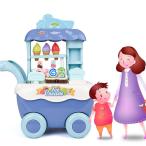おもちゃ ままごと ごっこ遊び かわいいアイスクリーム屋さん 移動販売車のおもちゃ LED＆メロディ 歩きトレーニング