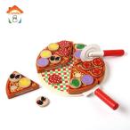 おもちゃ ままごと ごっこ遊び かわいい 木製 ピザ作り 楽しくトッピング 知育玩具