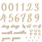  месяц . фото из дерева письмо баннер 35 листов baby man s Lee kado новый bo-n фото память день фото рост регистрация празднование рождения фотосъемка для .. искусство натуральное дерево производства 