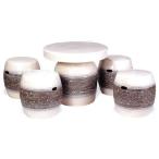  Shigaraki . белый сосна кожа стол комплект 5 пункт 20 номер 