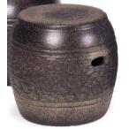  Shigaraki . обжиг в печи . сосна кожа табурет 