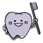 歯医者さん（歯科衛生士・歯科助手）ピンバッジ かわいい歯磨きピンズ 歯の健康グッズ