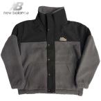 ウェア ジュニア キッズ ニューバランス NB シューパッチ ボアジャケット もこもこ カジュアル アウター 子供 フルジップ ブラック ABJ55566-BK New Balance