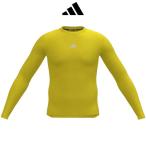  одежда внутренний рубашка футбол Adidas Techfit Longsleeve Men Tec Fit длинный рукав custom длинный рукав одежда желтый желтый JN4368-TYL adidas