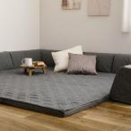 ピターら ラグソファ 2帖セット グレー メーカー直送 ▼返品・キャンセル不可【他商品との同時購入不可】