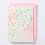  весна карта многоцелевой складывающийся пополам акварель способ Sakura зеленый Sakura no- сообщение карта GN1856i-z Pro daktsuEASE поздравительная открытка простой взрослый Basic 