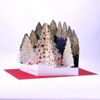 クリスマスカード レーザーカット 立体 GX4318 イーズプロダクツ EASE グリーティングカード 大人 シンプル 季節 手紙 挨拶 ツリー