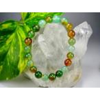 Yahoo! Yahoo!ショッピング(ヤフー ショッピング)【均一ブレスレット】アゲート（メノウ）茶：緑（熱処理）Φ8.4±0.2mm