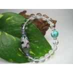 ブレスレット手彫り龍神天珠水晶緑縞...