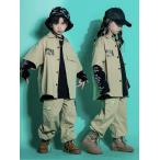  Kids танцевальный костюм tops брюки hip-hop брюки-карго хаки девочка мужчина короткий рукав HIPHOP ребенок группа одежда обычно надеты Event презентация постановка одежда милитари 