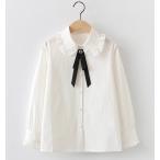ブラウス シャツ 卒業式 入学式 結婚式 きれいめ 女の子  フォーマル  かわいい リボンシャツ リボンブラウス リボン  ホワイト