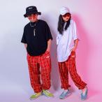 キッズダンス衣装 単品 ヒップホップ  HIPHOP 子供服 Ｔシャツ チェック柄 半袖 子供服 ジャズダンス 男女兼用 体操服 練習着