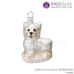 クリスマスツリー 飾り オーナメント INGE-GLAS MANUFAKTUR インゲグラス スコティッシュ・テリア(犬) 動物 アニマル 白 10cm 10006S016