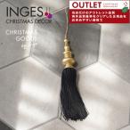  outlet елка орнамент украшение Германия INGE-GLAS GOODS ( in ge стакан товары ) черный кисточка 23cm (700001491)