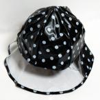 [ почтовая доставка OK] Kids для дождь шляпа точка рисунок черный M&L размер .. резина есть [ сделано в Японии ] ребенок водонепроницаемый непромокаемая одежда Junior детский сад уход за детьми . ученик начальной школы полька-дот [toresen]