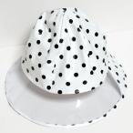 [ почтовая доставка OK] Kids для дождь шляпа точка рисунок белый M&L размер .. резина есть [ сделано в Японии ] ребенок водонепроницаемый непромокаемая одежда Junior детский сад уход за детьми . ученик начальной школы полька-дот [toresen]