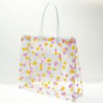 [ плечо ..OK] точка рисунок винил сумка L размер полька-дот розовый [ сделано в Японии ] прозрачный сумка прозрачный сумка модный мужской женский sauna офисная работа Jim бассейн море горячие источники 