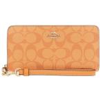 [コーチ] COACH 長財布  C4452 ライトオレンジ シグネチャー ロング ジップ アラウンド ウォレット （ストラップ付き） [アウトレット品][並行輸入品]