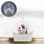 スノードーム オーナメント LED 電池式 ライト イルミネーション LEDライト ランタン 雪だるま スノーマン クリスマスツリー