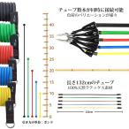 TheFitLife トレーニングチューブ チューブトレーニング 筋トレチューブ フィットネスチューブ - 超強化版 天然ラテックス製 5レ