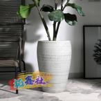 ショッピング陶器 大型陶器植木鉢 50cm以上の円筒形デザイン 室内外兼用 背の高いクリエイティブな家庭菜園の装飾品 大容量 排水穴付き 植物園芸用品