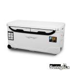  рыбалка для cooler-box большая вместимость 32/48/60/70L сиденье .. крепкий мускл корпус водонепроницаемый теплоизоляционный материал руль / вентиль / плечо ремень / с роликами . рыбалка термос сила 72h белый &amp; чёрный 