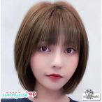 ボブウィッグ 自然な人毛100%フルウ�