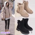ムートンブーツ 厚底 スノーブーツ ショートブーツ ボア あったか もこもこ スエード 防寒 履きやすい カジュアル 美脚 レディース